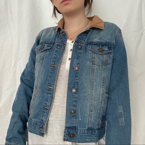 Never worn corduroy collared jean jacket!